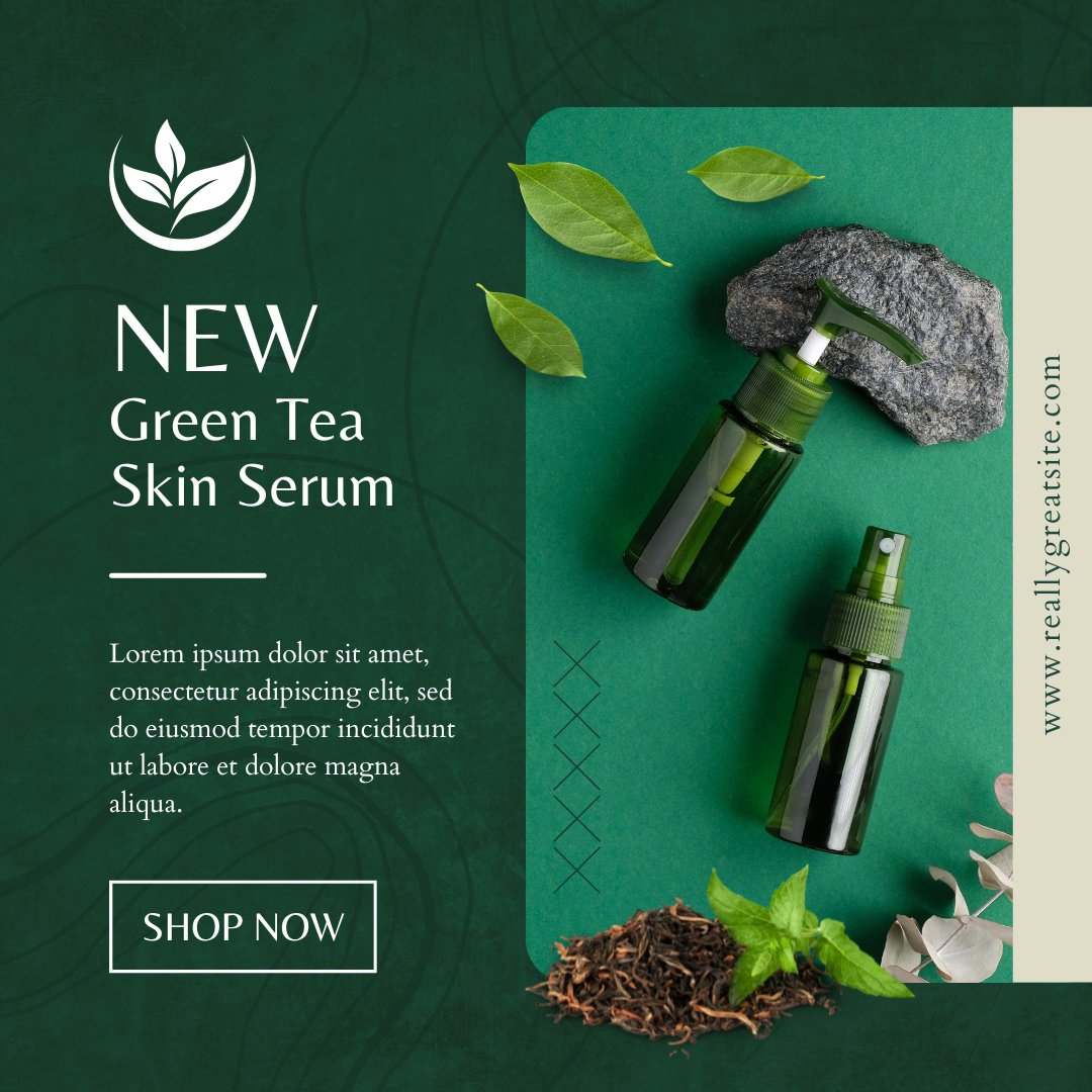 Green Natural New Skincare Product Instagram Post